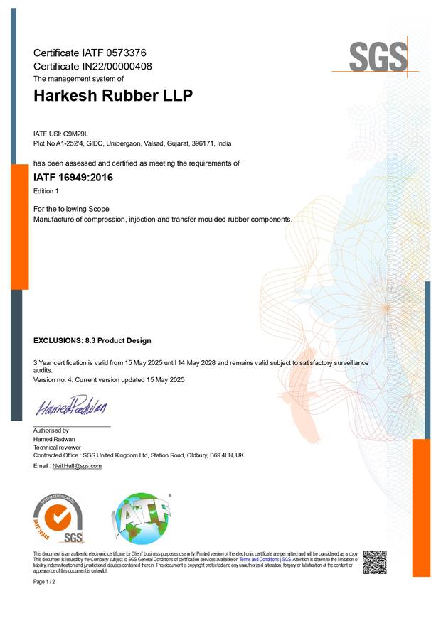 IATF 16949 certificate