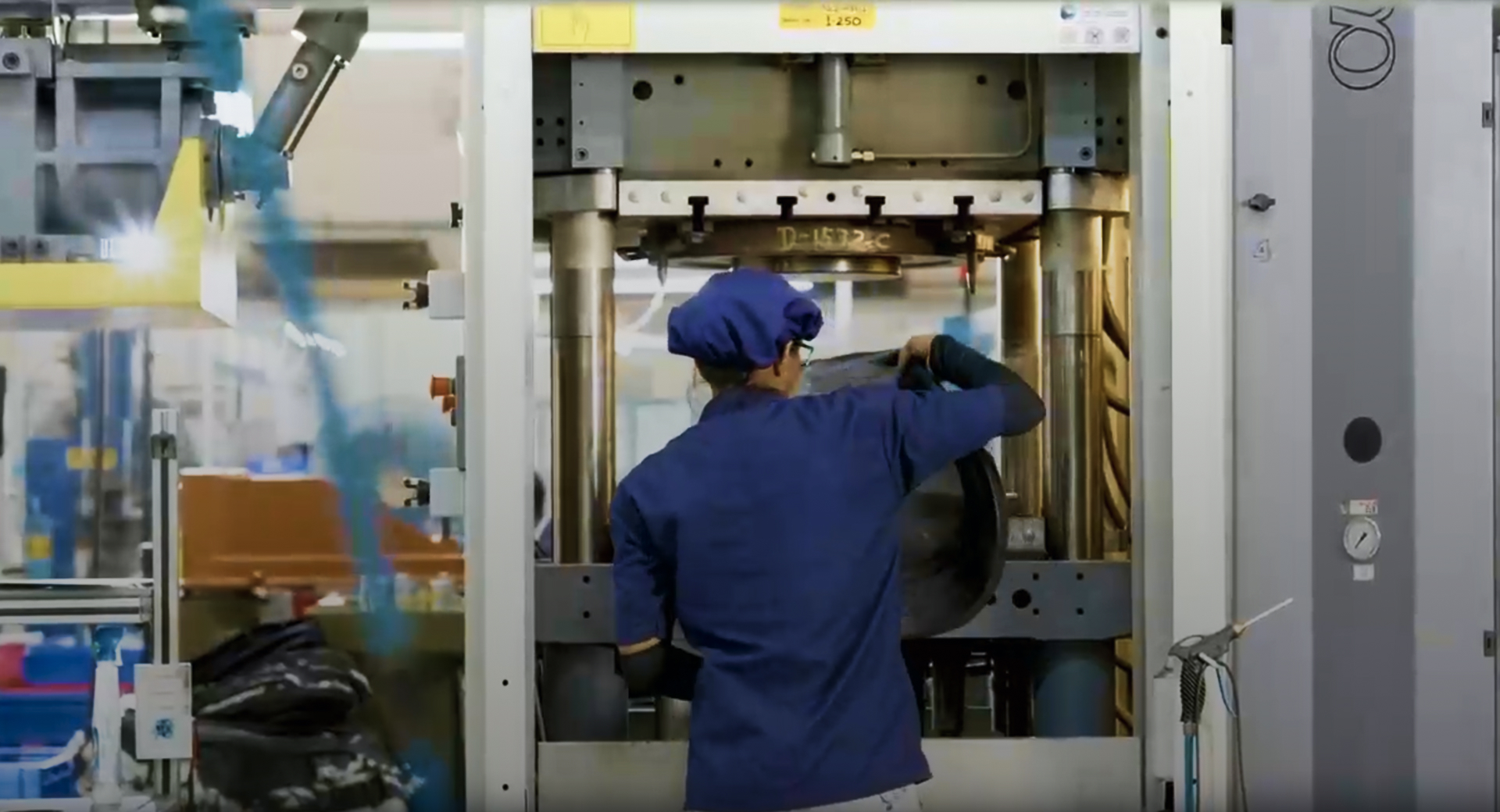 Precision rubber components being molded at Harkesh Rubber